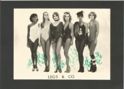 Legs & Co. A 7x5 photo backed onto a 8 by 6 display card. Dance troupe that appeared on Top of the