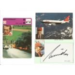 Niki Lauda signature piece includes signed album page and three fantastic colour images fixed to