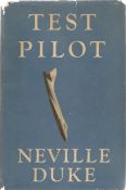 Neville Duke. Test Pilot. A First Edition Multi-signed hardback book. Signed by RAF pilots on