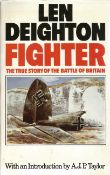 WW2 7 BOB pilots signed book Len Deighton. Fighter, The True Story Of The Battle Of Britain