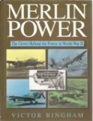 Multi signed by Battle of Britain Pilots book Victor Bingham. Merlin Power Growl Behind Air Power