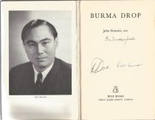 John Beamish MC. Burma Drop. A First Edition Hardback book, Signed on title page by Battle of