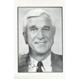 Leslie Nielsen American Comedy Actor Best Known For The Films Airplane And The Naked Gun. Signed