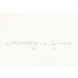 Stratford Johns British Stage And Film Actor 6x4 Signature Piece On White Card. Good Condition Est.