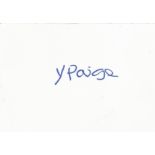 Yasmin Paige British Actress Best Known For Starring In Pramface 6x4 Signature Piece On White