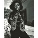 Amandla Stenberg American Actress Best Known For Starring In The Film Colombian. Signed 10x8 Black