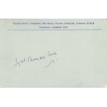 Sybil Thorndike British Stage Actress 6x4 Signature Piece On Blue Card. Good Condition Est.