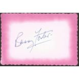Barry Foster English Film, Television, Stage And Radio Actor Signed Card. Good Condition Est.