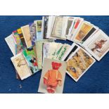 Approx 90 Mixed collectable Postcards, some duplicates, all are unused, Includes 2 x Promotional Fan