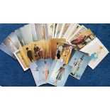 67 Costume Postcards, featuring different People in different Costumes, (some from various costume