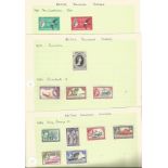 BCW stamp collection on 24 pages. Includes Soloman Islands, British Honduras, B Guyana, Bermuda,