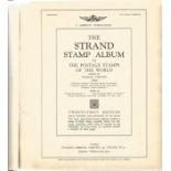The Strand stamp album with stamps. Brown album. Good condition. We combine postage on multiple
