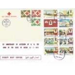 11 covers. Some FDC and could be of value. Includes Portugal, Russia, Austria. Qatar 22/2/1973 1st