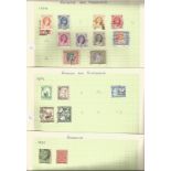 BCW stamp collection on 12 pages. Includes Rhodesia, Orange free state, Nyasaland, Natal and more.