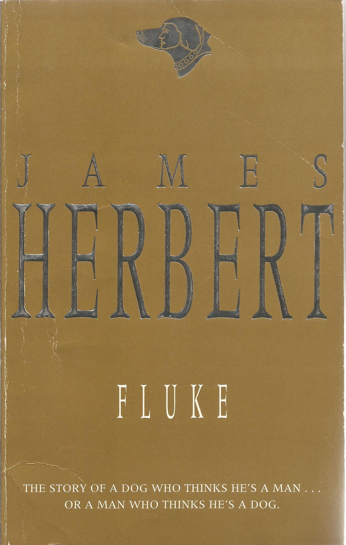 James Herbert Paperback Book Fluke signed by the Author on the Third Page and dated 1999 Fair