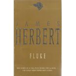 James Herbert Paperback Book Fluke signed by the Author on the Third Page and dated 1999 Fair