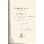 Ian McEwan Hardback Book Enduring Love signed by the Author on the Title Page some marks on back