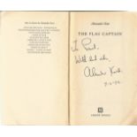Alexander Kent Paperback Book The Flag Captain signed by the Author on the Title Page some minor