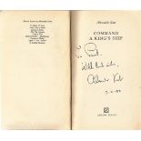 Alexander Kent Paperback Book Command a king's Ship signed by the Author on the Title Page some