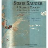 Stella Clair Hardback Book Susie Saucer & Ronnie Rocket signed by the Author on the First Page and