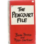 Barnie Penrose and Roger Courtiour Hardback Book The Pencourt File signed by Barnie Penrose on the