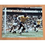 Football, Jairzinho signed 12x16 colour photograph pictured in action whilst playing for Brazil in