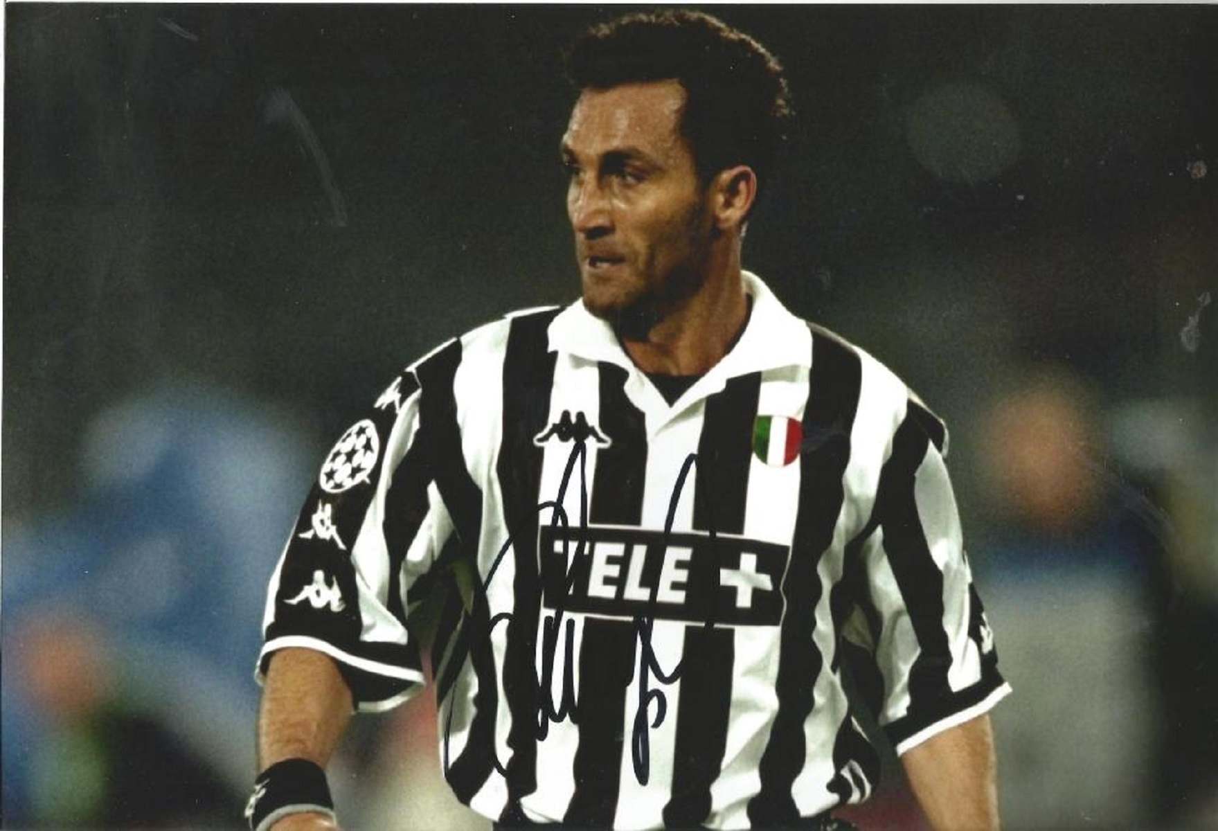 Football Angelo Di Livio signed 12x8 colour photo pictured while playing for Juventus in Italy. Good