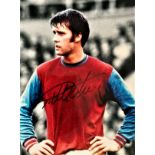 Football, Sir Geoff Hurst signed 12x16 colour photograph picturing during his time playing for