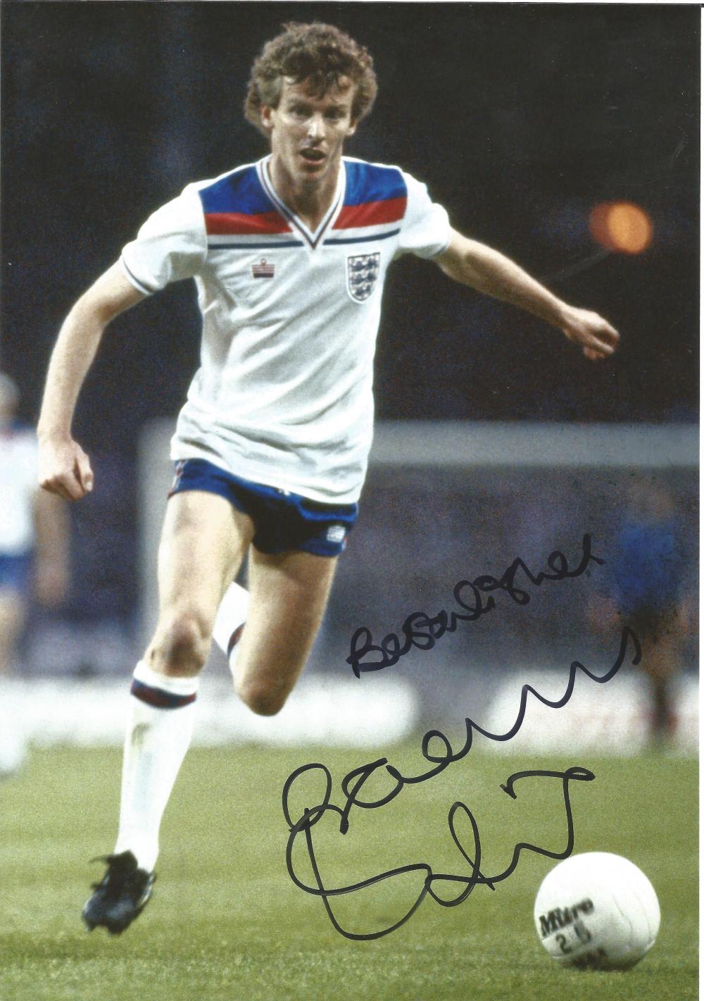 Graham Rix Signed England 8x12 Photo. Good condition. All autographs come with a Certificate of