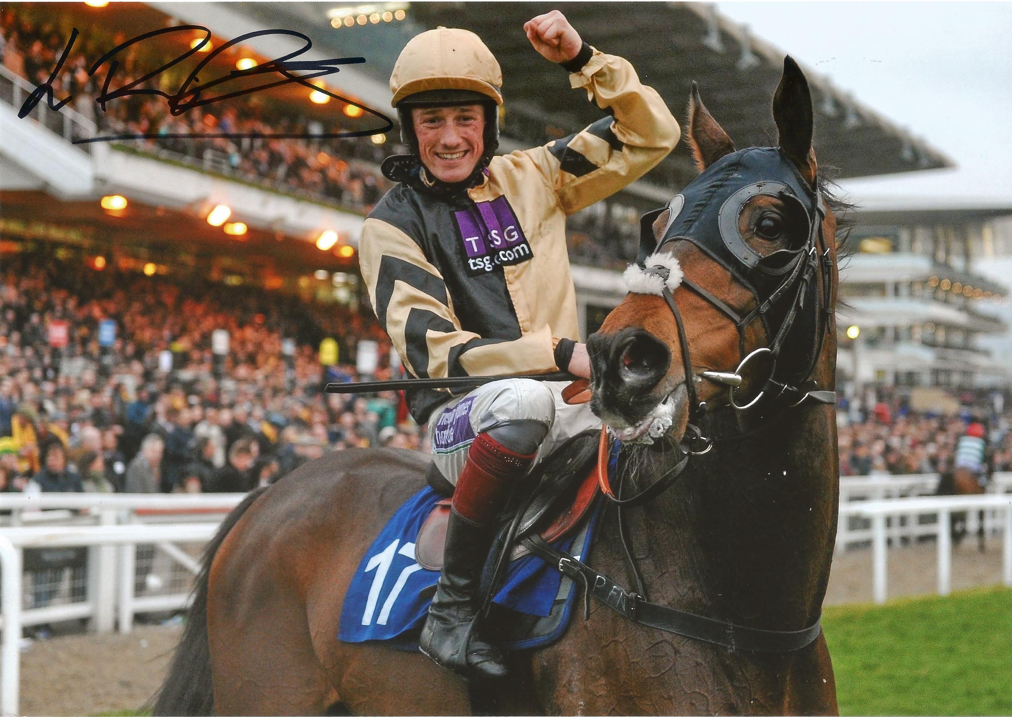 Sam Twiston Davies Signed Horse Racing Jockey 8x12 Photo. Good condition. All autographs come with a