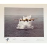 Sgt Eric Quinney, Pilot 'P-Popsie' Dambusters film Signed Robin Smith Print. Titled Too Low…Too