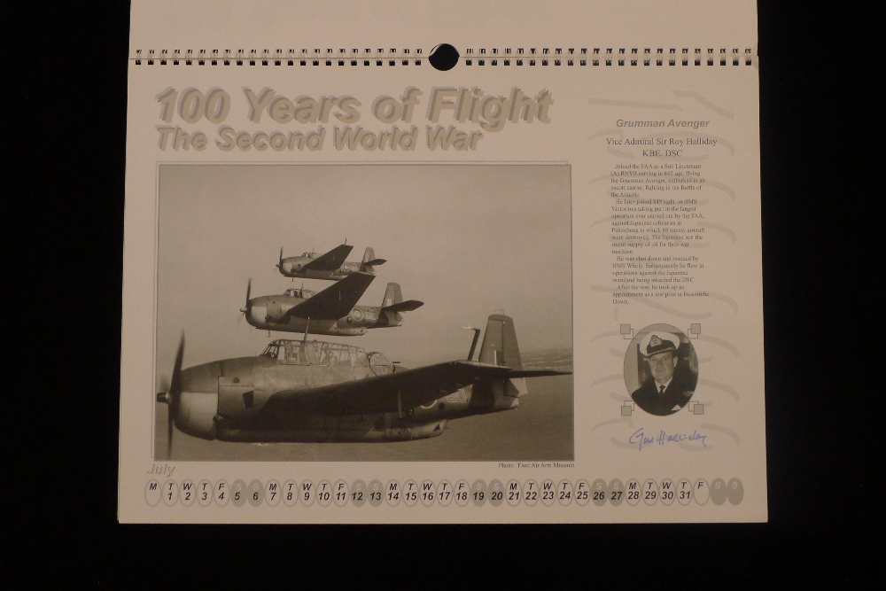 B16 A calendar signed by 12 RAF World War Two veteran pilots. This is a limited edition calendar - Image 8 of 13