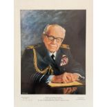 Stan Baldock Signed Limited Edition Print. Print of Sir Arthur Harris. Signed by the artist. Limited