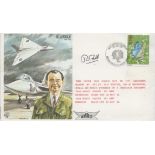 R J Falk OBE Signed FDC. RAF TP21. Stamp dated 8th May 1982. Good condition. All autographs come