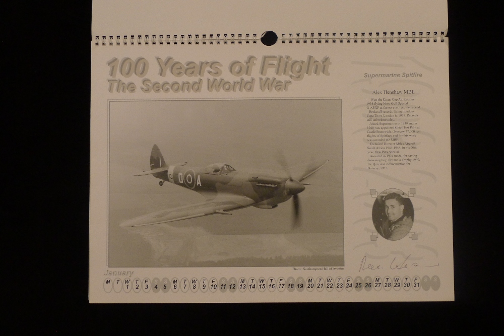 B16 A calendar signed by 12 RAF World War Two veteran pilots. This is a limited edition calendar - Image 2 of 13