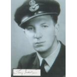 Dambuster Pilot Tony Iveson Signed Black and white 6x4 photo. Signed on a sticker in biro. Good