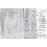 Multi-Signed Collection of RAF pilots/staff Signatures set on two A4 sheets. Some Signatures