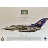 RAF Multi-Signed print 17x12 in size. Tornado GR4 ZG756 'BX' 14 Squadron RAF Lossiemouth print