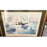 Arthur T Harris and Air Vice- Marshall Donald Bennett Signed Robert Taylor Print. Titled "