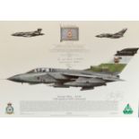 RAF Multi-Signed print 17x12 in size. Tornado GR4A ZA395 12(B) Squadron RAF Lossiemouth print signed