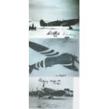 World War II collection 5 signed photos 6 RAF Fighter pilots and Battle of Britain veterans includes