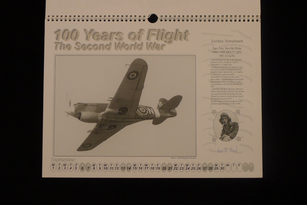 B16 A calendar signed by 12 RAF World War Two veteran pilots. This is a limited edition calendar - Image 10 of 13