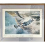 Robert Stanford-Tuck Signed Robert Taylor Print. Titled "Victory Over Dunkirk". Also signed by the