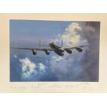 WW2 British RAF "Lancaster" By Frank Wootton Ltd Edition Signed Print 794/850. Signed by Leonard