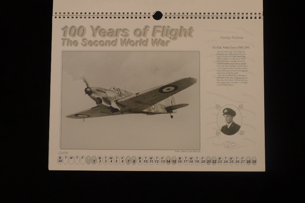 B16 A calendar signed by 12 RAF World War Two veteran pilots. This is a limited edition calendar - Image 7 of 13