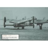Dambusters Pilot James Tait Signed Black And White 6x4 Photo. Photo shows an RAF Warplane. Signed on