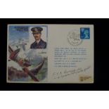 B24 Unusual WW2 RAF signed cover - Flt. Lt. F C A Lanning DFC, 141 Squadron Defiants Battle of