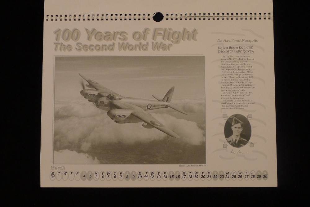 B16 A calendar signed by 12 RAF World War Two veteran pilots. This is a limited edition calendar - Image 4 of 13