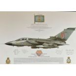 Multi-Signed Tornado GR4 ZG794 'F' XV (R) Squadron RAF Lossiemouth. Signed by Bev Thorpe, Rich