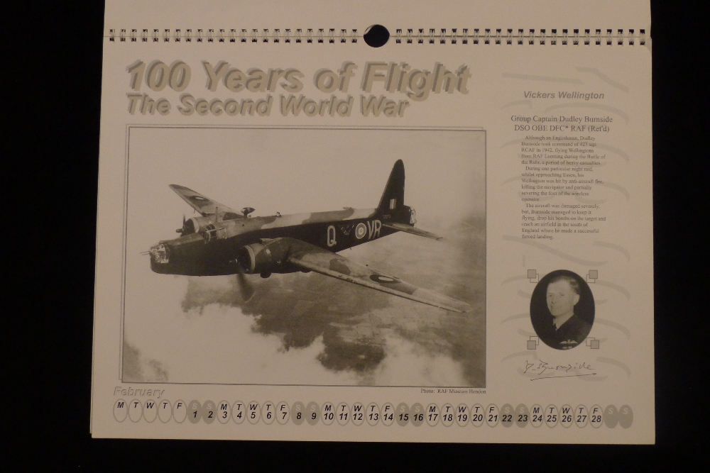 B16 A calendar signed by 12 RAF World War Two veteran pilots. This is a limited edition calendar - Image 3 of 13